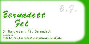 bernadett fel business card