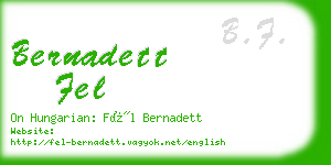 bernadett fel business card